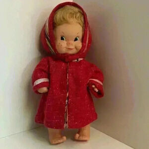 Vintage 60s made in Canada Regal Funny / Silly  Face doll with outfit